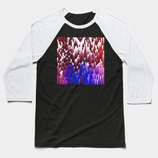 Skyline Glitch - Contemporary Exclusive Modern Design Baseball T-Shirt